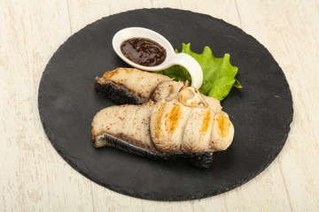 Grilled shark steak