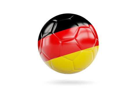 Football with flag of germany