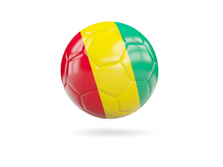 Football with flag of guinea