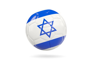 Football with flag of israel