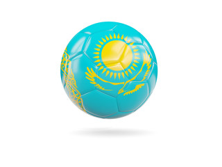 Football with flag of kazakhstan