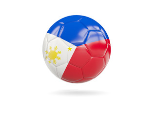 Obraz premium Football with flag of philippines