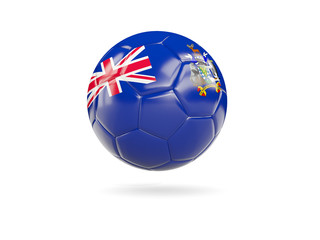 Fototapeta premium Football with flag of south georgia and the south sandwich islands