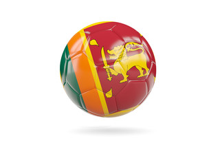 Football with flag of sri lanka