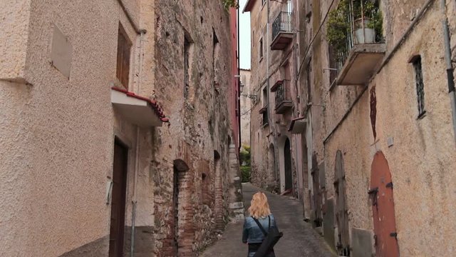 Walking around the city Minturno Italy