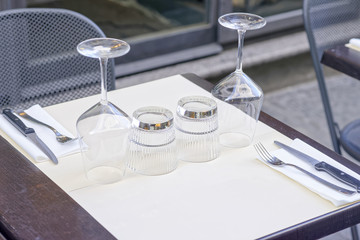 detail of table restaurant