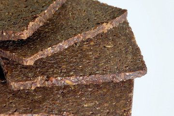 Pumpernickel German bread made from coarsely ground whole-grain rye