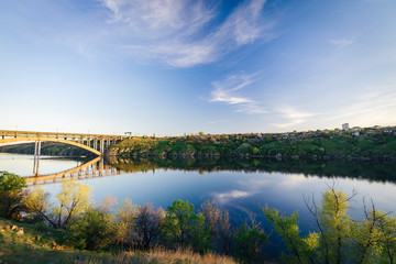 View of the arch bridge of Preobrazhensky
