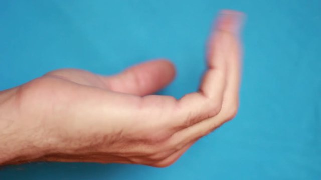 Hand with calling up gesture