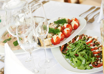 Catering service. set table