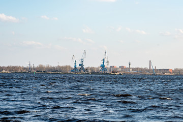 dramatic sunrise over the calm river