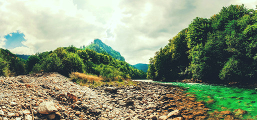 The Tara River and Canyon, and its countryside, in northern Montenegro. Montenegro,Tara River next...