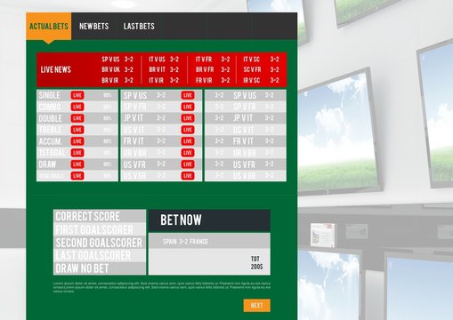 Betting App Interface televisions