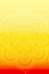 mandala on an orange background