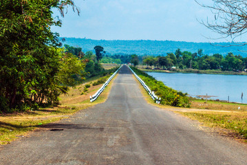 Road on the dam