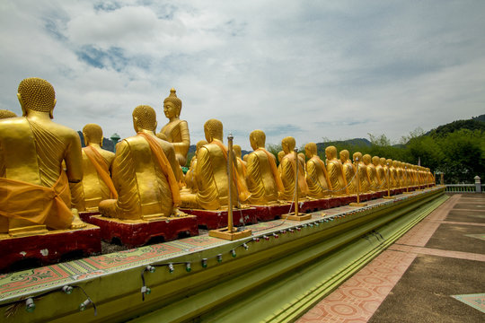 many Buddha statue buddha image used as amulets of Buddhism religion in Nakornnayok Thailand