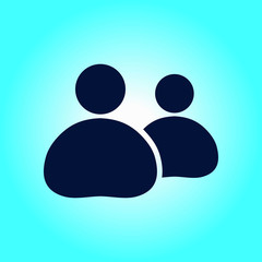 People or social sign icon. The leader and his follower.