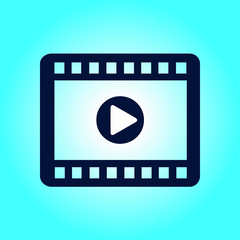 Video icon. Flat design style. Movie premiere. Live video Calendar.