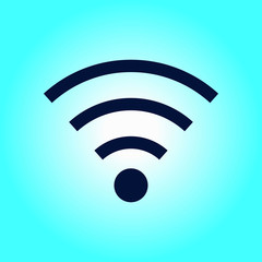 Wifi Symbol. Vector wireless network icon. Flat design style.