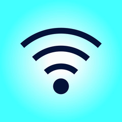 Wifi Symbol. Vector wireless network icon. Flat design style.