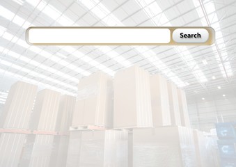 Search Bar with warehouse boxes background