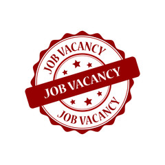 Obraz premium Job vacancy red stamp illustration