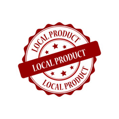 Obraz premium Local product red stamp illustration