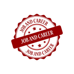 Obraz premium Job and career red stamp illustration