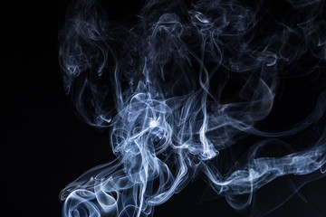 smoke on black background