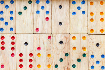 Wood domino brain game for kids