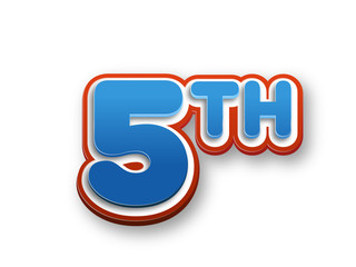 5th celebration event number for poster or invitation