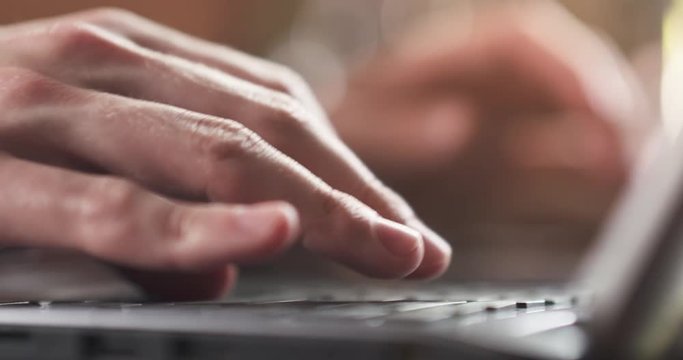 young man using notebook in the morning, 4k prores footage
