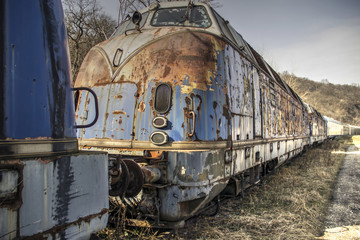 Fototapeta na wymiar Abandoned train