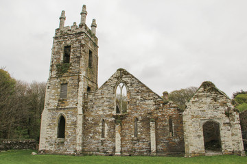 Fototapeta na wymiar Rathbarry church ruin Cork Ireland