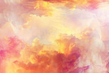 Obraz na płótnie Canvas Clouds sky background watercolor colors blur