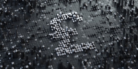 Digital currency symbol. Pound