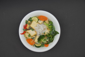 Pho Xao Tofu Vegetarian Vegetarisch chinese vietnamese food essen soup suppe 
