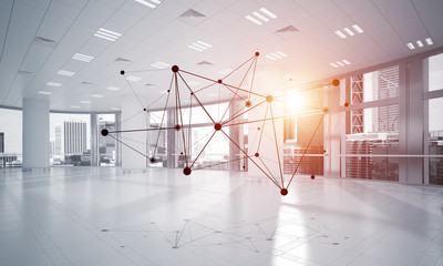 Networking and wireless connection as concept for effective modern business