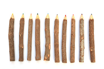 Group of pencil on white background