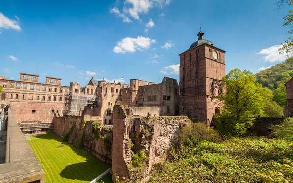 The ruin of heidelberg castle or heidelberger schloss, Germany