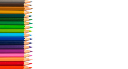 Buntstifte mit Textfreiraum.