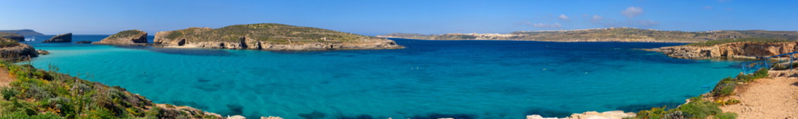 Die Blaue Lagune auf Comino / Malta / Panorama
