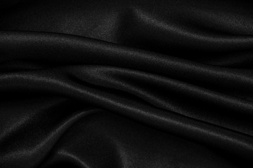 Black silk fabric background