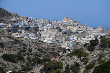 Olympos by karpathos, grekland