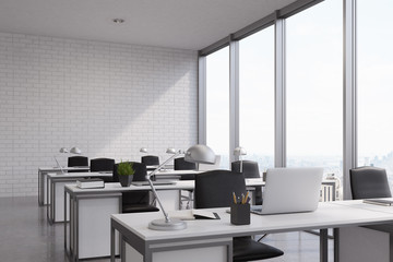 Open office with a panoramic window