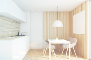 Light kitchen counter, table, toned