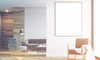 Living room, armchair, wood, front, toned