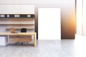 Clerk office, poster, toned