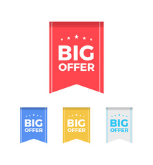 Big Offer Flat Badges