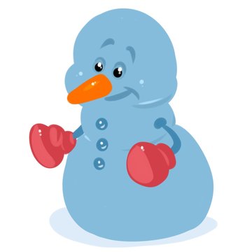 Snowman cartoon illustration isolated image character